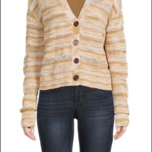 Veronica Beard Goliad Striped Open Knit Cardigan